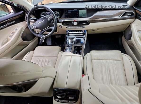 KMHG34JAXHU026688 2017 GENESIS G90 Коричневый Вид панели приборов