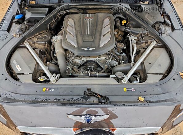 KMHG34JAXHU026688 2017 GENESIS G90 Коричневый Вид задней части салона
