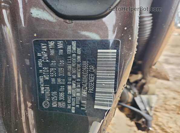 KMHG34JAXHU026688 2017 GENESIS G90 Коричневый Вид подкапотного пространства