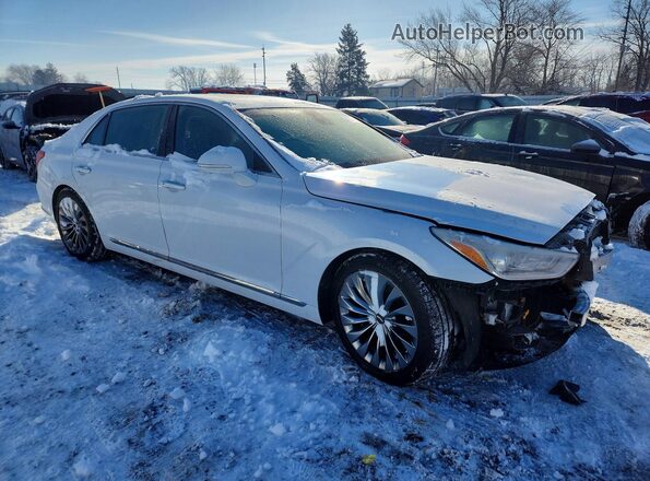 KMHG54JH4JU044679 2018 GENESIS G90 Белый Передняя правая четверть