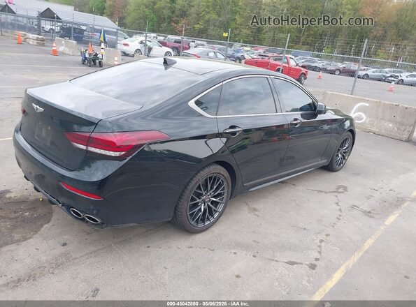 KMHGN4JBXJU216385 2018 GENESIS G80 Черный Задняя правая четверть