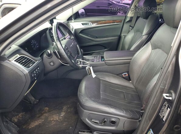 KMHGN4JE2JU237306 2018 GENESIS G80 Серый Вид салона спереди