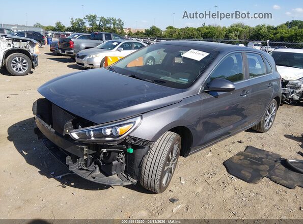KMHH35LE4JU076146 2018 HYUNDAI ELANTRA GT Gray Vista tres cuartos delantera izquierda