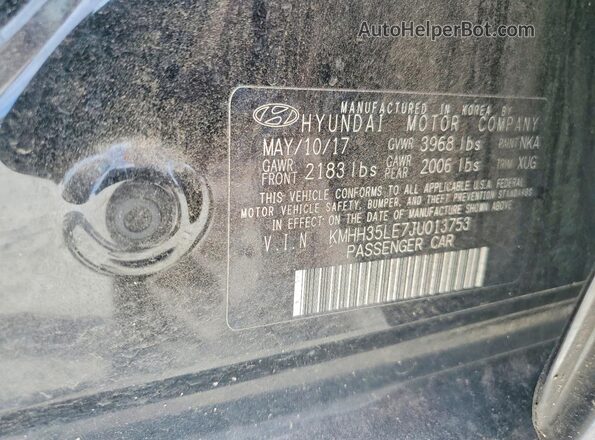 KMHH35LE7JU013753 2018 HYUNDAI ELANTRA Black Engine compartment view
