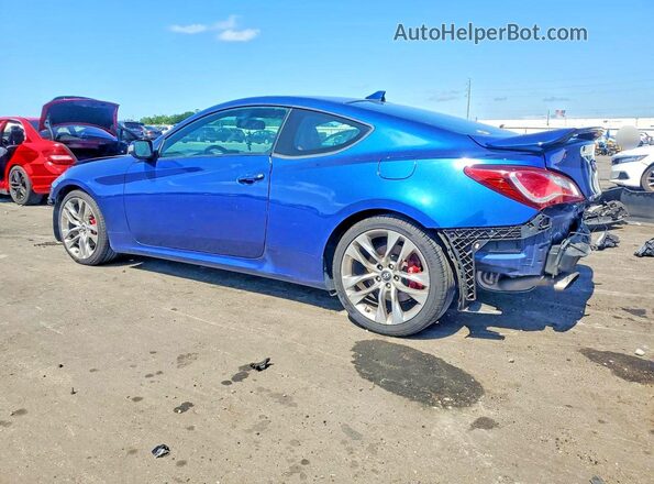 KMHHU6KJ2GU136399 2016 HYUNDAI GENESIS Blue Հետևի ձախ