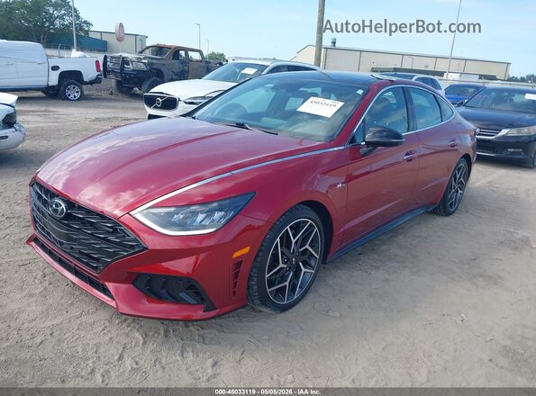 KMHL14JC6PA269095 2023 HYUNDAI SONATA Красный Передняя левая четверть