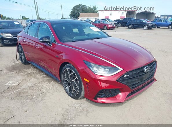 KMHL14JC6PA269095 2023 HYUNDAI SONATA Красный Передняя правая четверть