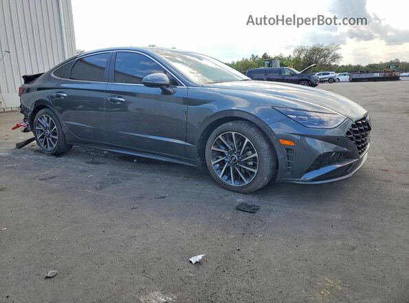 KMHL34J26PA281815 2023 HYUNDAI SONATA Угольный Передняя правая четверть