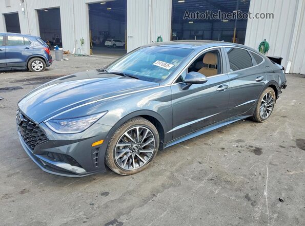 KMHL34J26PA281815 2023 HYUNDAI SONATA Угольный Передняя левая четверть