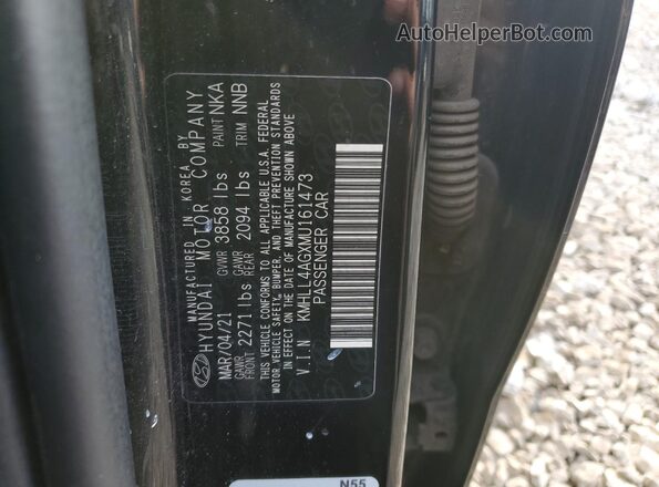 KMHLL4AGXMU161473 2021 HYUNDAI ELANTRA Black Widok komory silnika