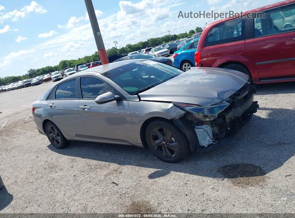 KMHLM4AGXMU155590 2021 HYUNDAI ELANTRA Серый Вид задней части салона