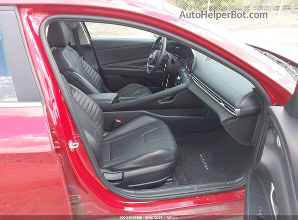 KMHLN4AJ0PU034371 2023 HYUNDAI ELANTRA HYBRID Красный Вид салона спереди
