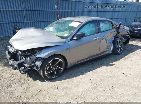 KMHLR4AF0PU407389 2023 HYUNDAI ELANTRA Серебряный Передняя левая четверть