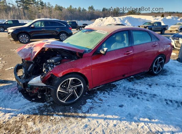 KMHLR4AF0PU489642 2023 HYUNDAI ELANTRA Красный Передняя левая четверть