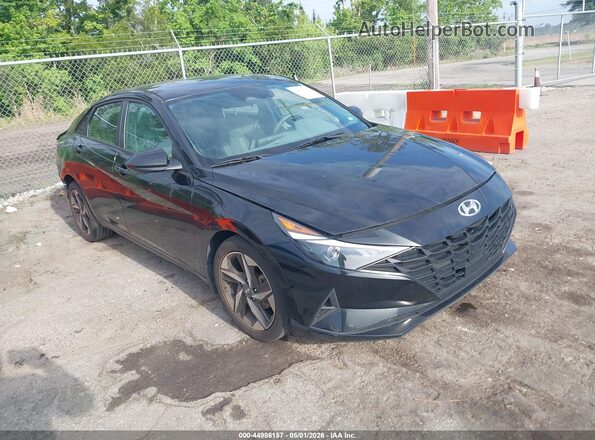 KMHLS4AG1PU502217 2023 HYUNDAI ELANTRA Черный Передняя правая четверть