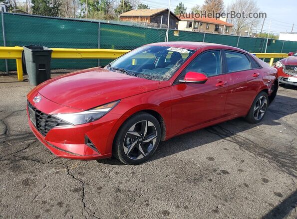 KMHLS4AG3PU417864 2023 HYUNDAI ELANTRA Темно-бордовый Передняя левая четверть