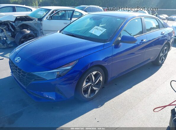 KMHLS4AG3PU436219 2023 HYUNDAI ELANTRA Blue Առջևի ձախ երեք քառորդ տեսարան