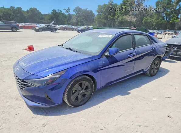 KMHLS4AG4MU128181 2021 HYUNDAI ELANTRA Blue Передня ліва чверть
