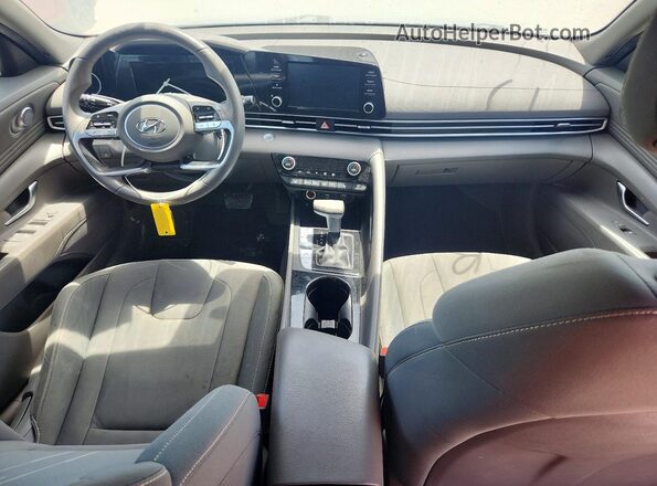 KMHLS4AG4MU128181 2021 HYUNDAI ELANTRA Blue Вид панелі приладів