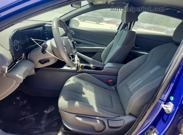 KMHLS4AG4MU128181 2021 HYUNDAI ELANTRA Blue Вид салону спереду