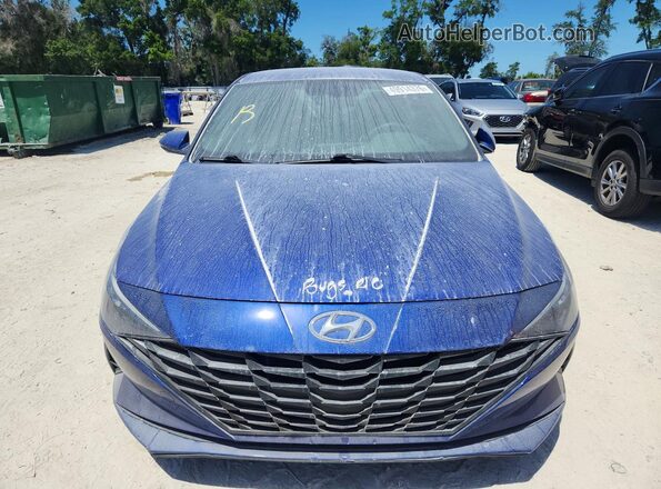 KMHLS4AG4MU128181 2021 HYUNDAI ELANTRA Blue Вид спереду