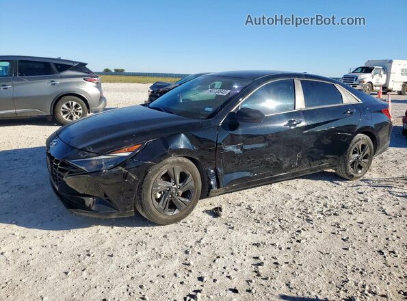 KMHLS4AG4NU227441 2022 HYUNDAI ELANTRA Черный Передняя левая четверть