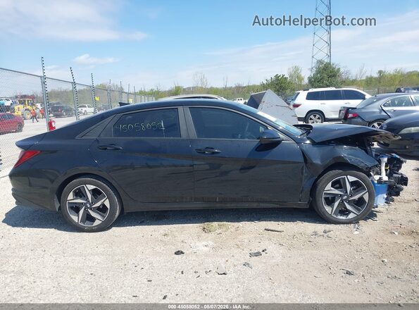 KMHLS4AG7PU429936 2023 HYUNDAI ELANTRA Black Widok wnętrza z tyłu