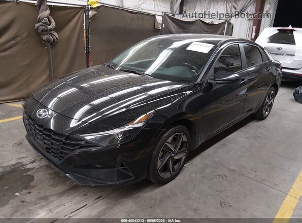 KMHLS4AG8PU446115 2023 HYUNDAI ELANTRA Черный Передняя левая четверть