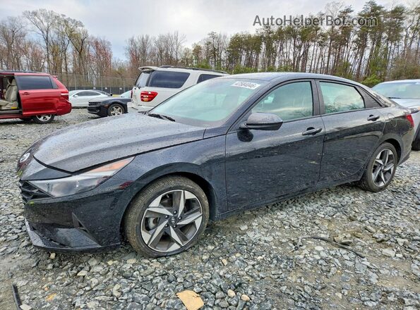 KMHLS4AGXPU582228 2023 HYUNDAI ELANTRA Black წინა მარცხენა ხედი სამი მეოთხედიდან