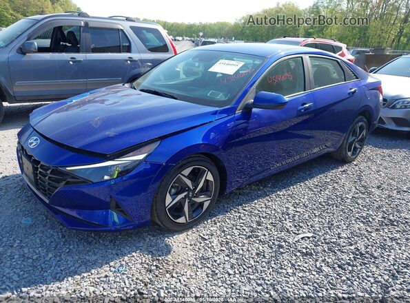 KMHLS4AGXPU596775 2023 HYUNDAI ELANTRA Blue Przód lewy
