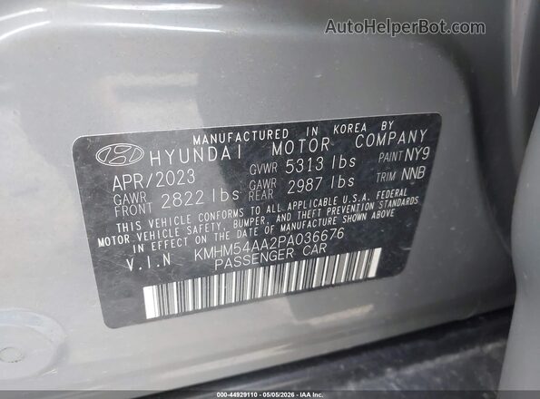 KMHM54AA2PA036676 2023 HYUNDAI IONIQ 6 Синий Вид подкапотного пространства