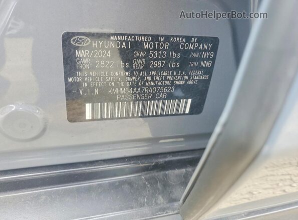 KMHM54AA7RA075623 2024 HYUNDAI IONIQ Серый Вид наклейки с VIN-кодом