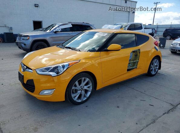 KMHTC6AD0HU311338 2017 HYUNDAI VELOSTER Желтый Передняя левая четверть