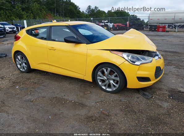 KMHTC6AD1GU290160 2016 HYUNDAI VELOSTER Желтый Передняя правая четверть