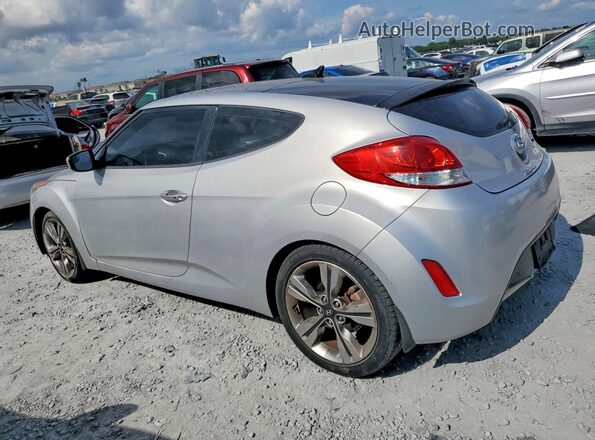 KMHTC6AD2HU317626 2017 HYUNDAI VELOSTER Silver Trasero izquierdo