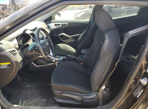 KMHTC6AD5GU291313 2016 HYUNDAI VELOSTER Black Widok wnętrza z przodu