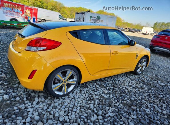 KMHTC6AD7HU320960 2017 HYUNDAI VELOSTER Желтый Задняя правая четверть