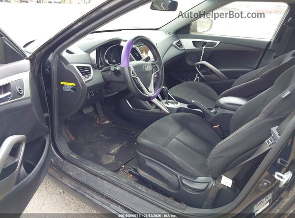 KMHTC6AD9GU275812 2016 HYUNDAI VELOSTER Black წინა სალონის ხედი
