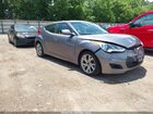 2016 Hyundai Veloster   Серый vin: KMHTC6ADXGU260199