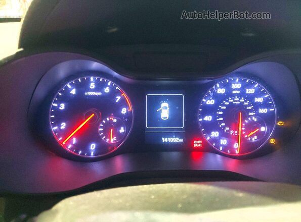 KMHTC6AE1GU261198 2016 HYUNDAI VELOSTER Синий Вид щитка приборов