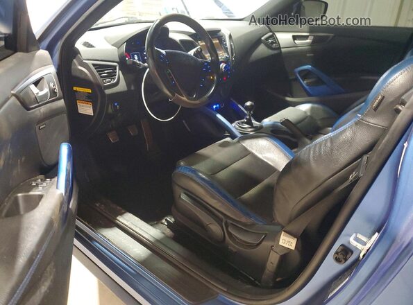 KMHTC6AE1GU261198 2016 HYUNDAI VELOSTER Синий Вид панели приборов