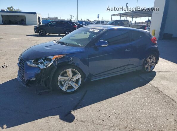 KMHTC6AE2HU310359 2017 HYUNDAI VELOSTER Синий Передняя левая четверть