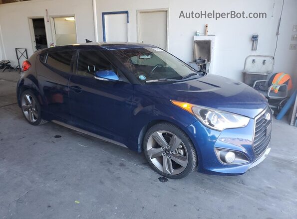 KMHTC6AE2HU310359 2017 HYUNDAI VELOSTER Синий Передняя правая четверть