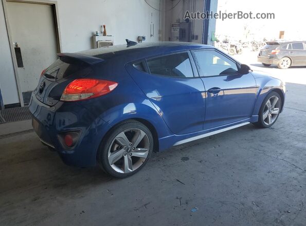 KMHTC6AE2HU310359 2017 HYUNDAI VELOSTER Синий Задняя правая четверть