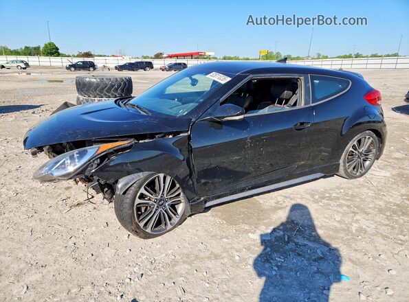 KMHTC6AE3GU278584 2016 HYUNDAI VELOSTER Black Vista tres cuartos delantera izquierda