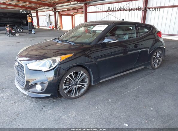 KMHTC6AE3GU292288 2016 HYUNDAI VELOSTER Black წინა მარცხენა ხედი სამი მეოთხედიდან