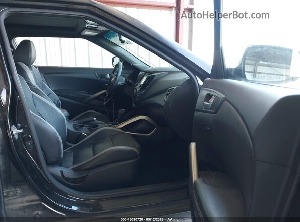 KMHTC6AE3GU292288 2016 HYUNDAI VELOSTER Black წინა სალონის ხედი