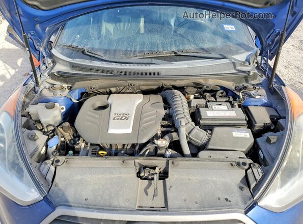 KMHTC6AE5GU261527 2016 HYUNDAI VELOSTER Blue უკანა სალონის ხედი