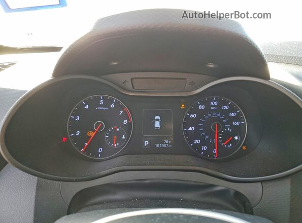 KMHTC6AE5GU261527 2016 HYUNDAI VELOSTER Blue ხელსაწყოთა პანელის ხედი