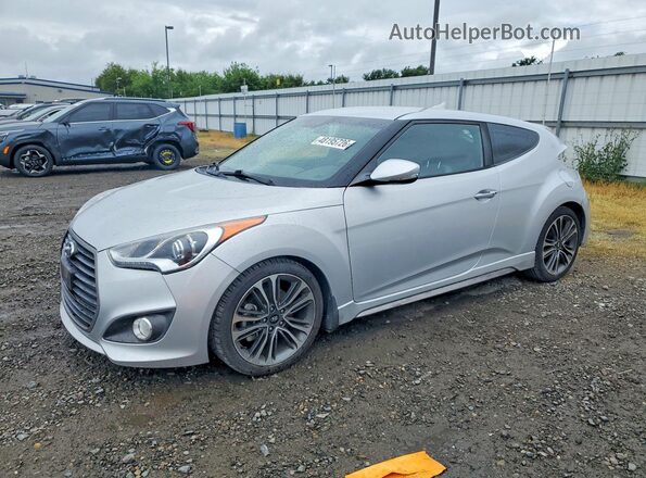 KMHTC6AE5HU313465 2017 HYUNDAI VELOSTER Серебряный Передняя левая четверть